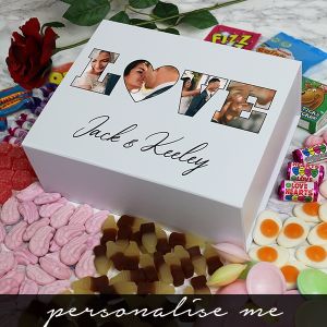 LOVE' Photo Gift - Deluxe White Retro Sweet Box